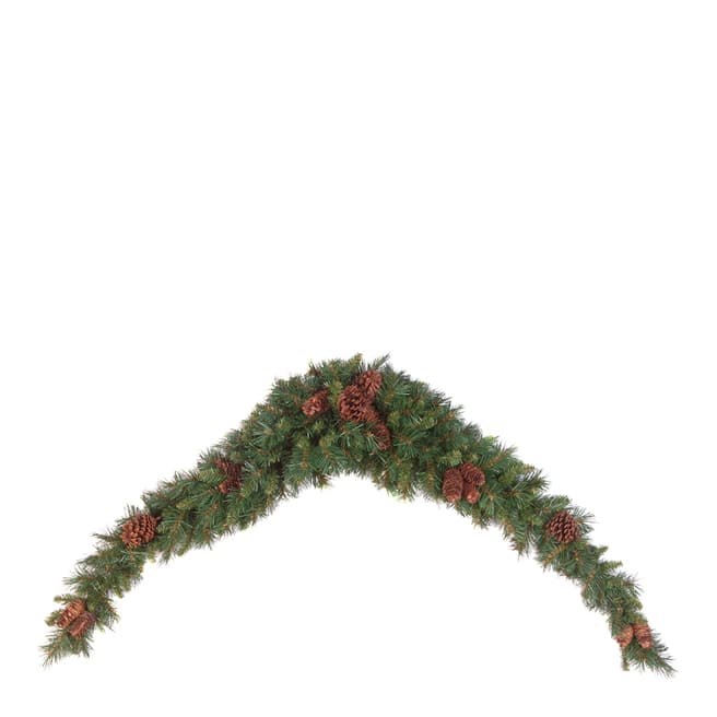 The National Tree Company Green Pine Cone Mantel Swag 6ft