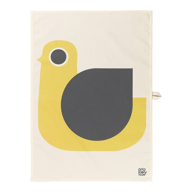 Orla Kiely Set of 2 Yellow Hen Tea Towels