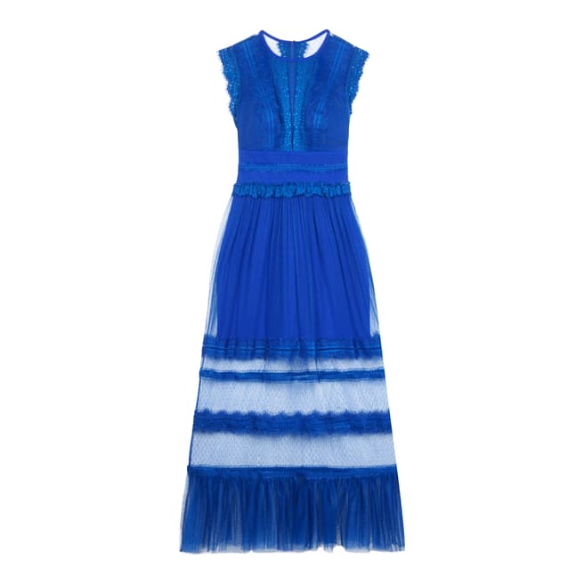 Three Floor Dazzling Blue Beauty Dress