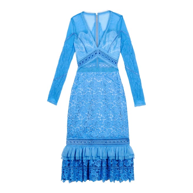Three Floor Cornflower Blue Mesmerized Dress