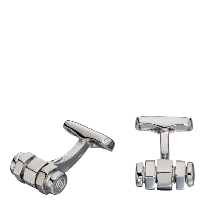 Fred Bennett Sterling Silver Moving Bolt Effect Cuff Links