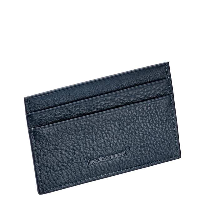 Fred Bennett Blue Leather Cardholder And Gift Box