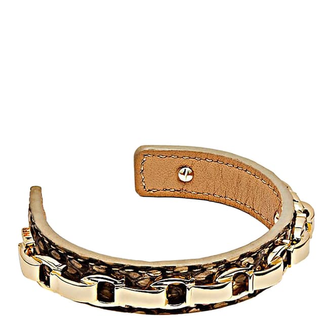 Coach Gold Exotic Charming Links Cuff