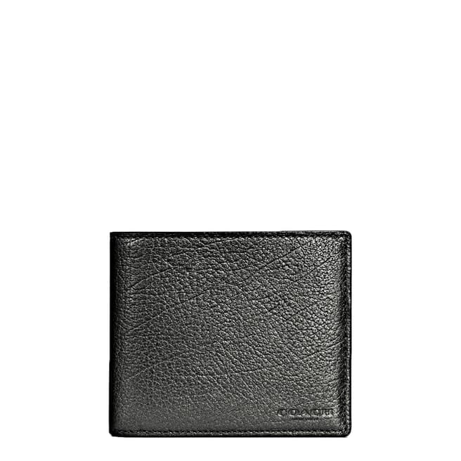 Coach Graphite 3 In 1 In Metallic Leather Wallet