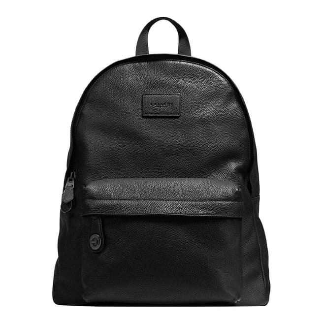 Coach Black Refined Pebbled Campus Backpack