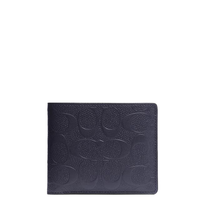 Coach Midnight Leather Compact ID Wallet
