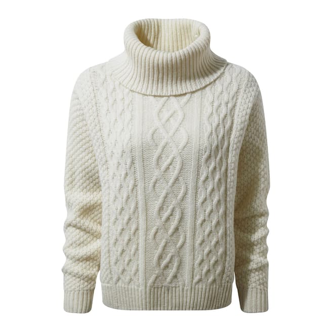 Craghoppers White Anja Roll Neck