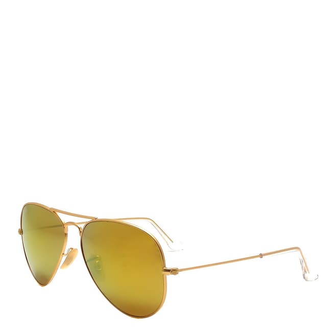 Ray-Ban Gold/green Men Aviator Ray Ban Sunglasses 58mm