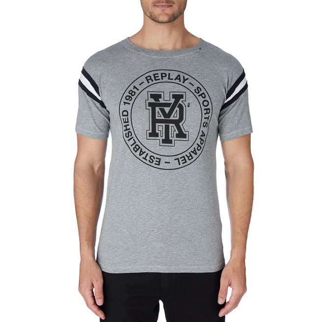 Replay Grey Logo Sports T-Shirt