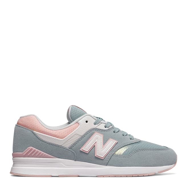 New Balance Blue/Pink Leather 697 Running Sneakers 