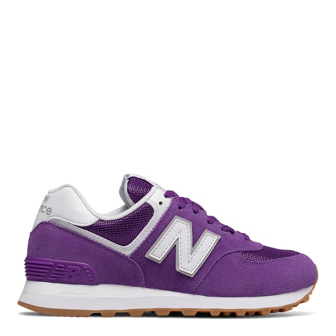 New Balance Purple Suede 574 Classic Sneakers 