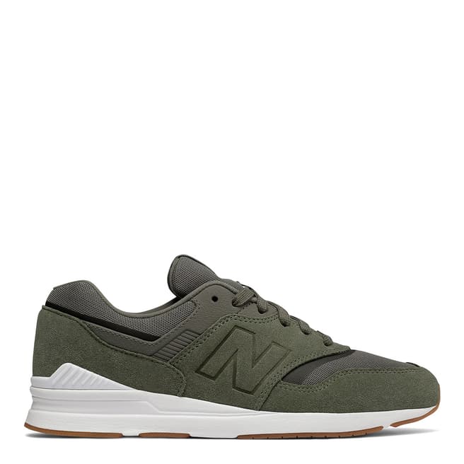 New Balance Green Suede 697 Retro Sneakers 