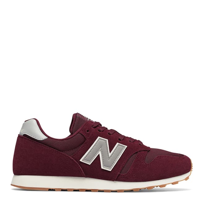 New Balance Maroon Suede 373 Classic Sneakers 
