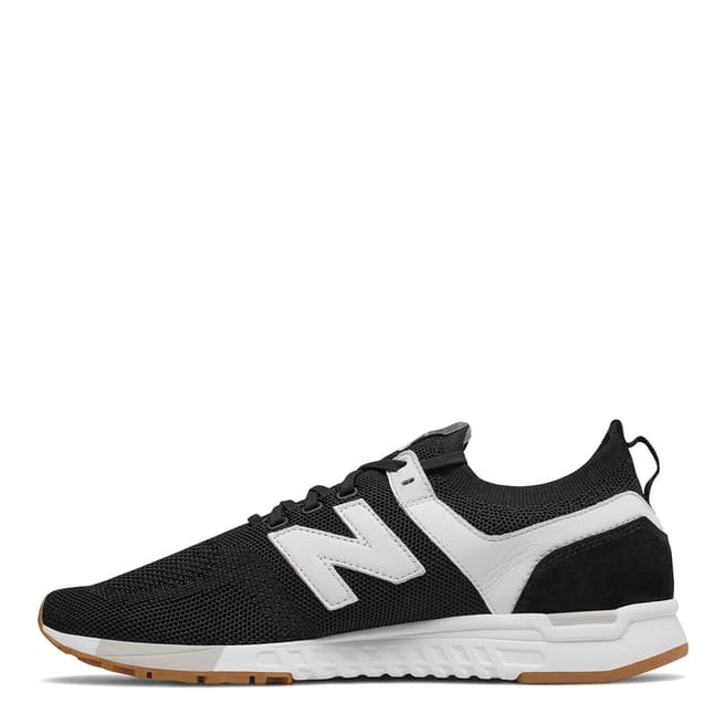 New Balance Black/White 247 Mesh Luxe Sneakers 