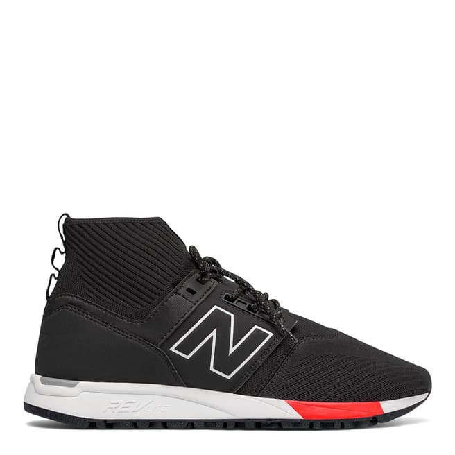 New Balance Black 247 Mid-Cut Sneakers 
