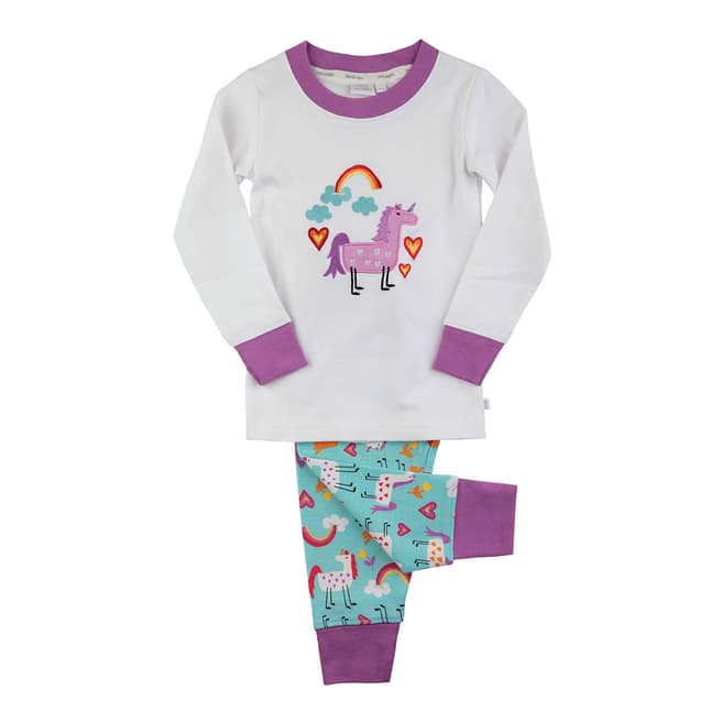 Mini Vanilla Girls Unicorn Fitted Pyjamas