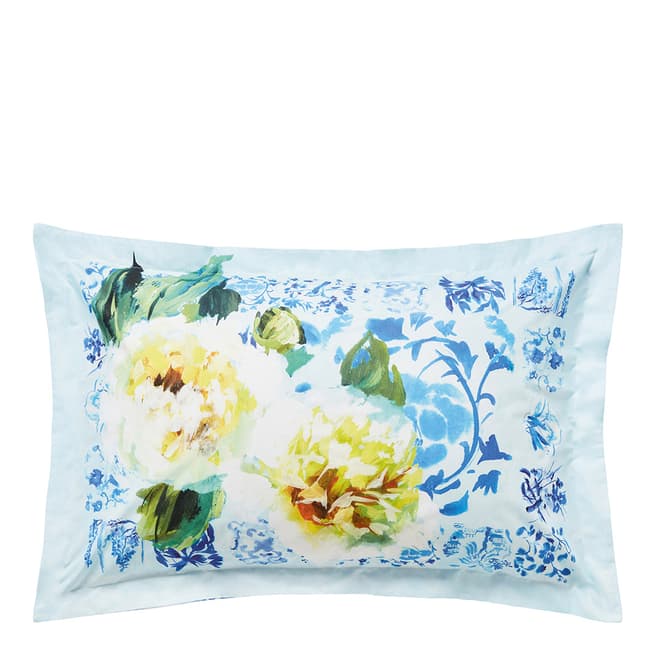  Majolica Oxford Pillowcase, Cornflower