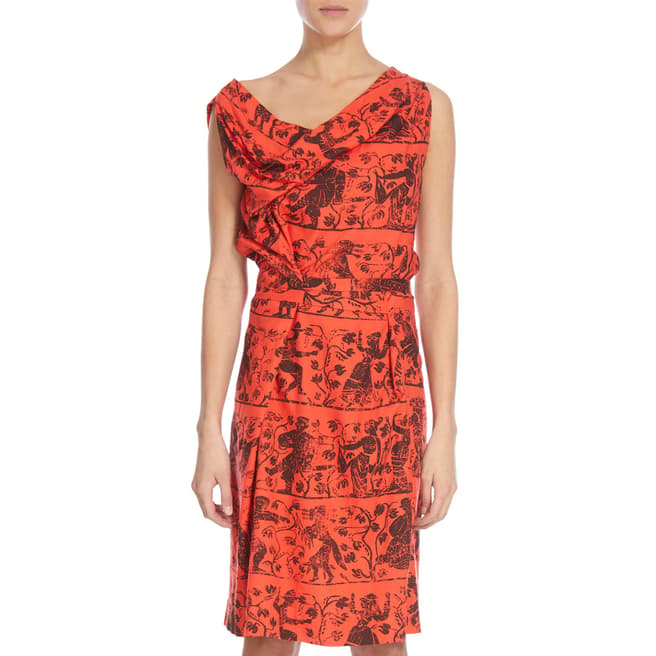 Vivienne Westwood Orange Twisted Dress