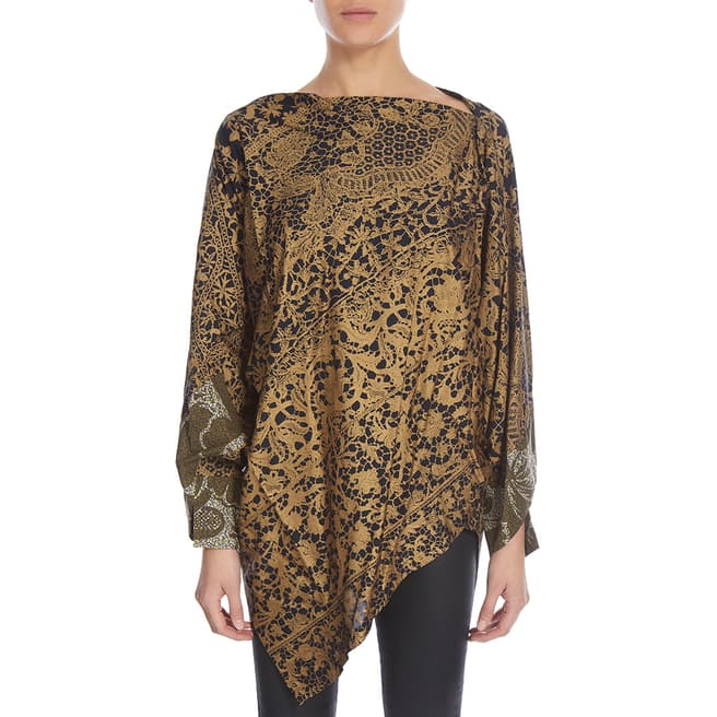 Vivienne Westwood Gold Infinity Lace Print Top