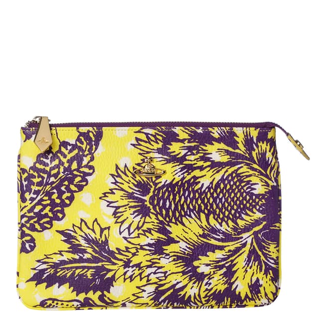 Vivienne Westwood Violet & Yellow Leather Haver Pouch