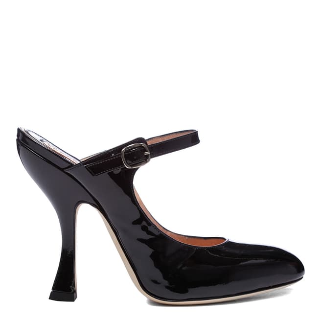 Vivienne Westwood Black Leather Sabot Renaissance Patent Heels 
