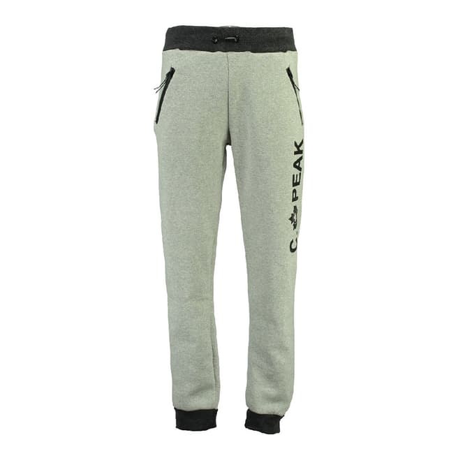 Canadian Peak Light Grey Mirmal Jogging Pants With Contrasted Rib