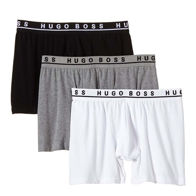 Boss by Hugo Boss White/Grey/Black Cyclist 3 Pack Boxer Shorts