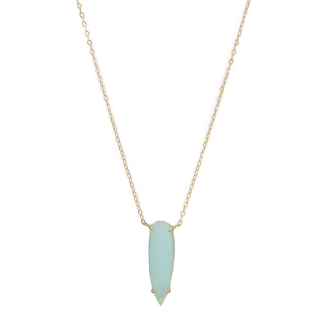 Liv Oliver Gold Plated/ Sea Green Necklace