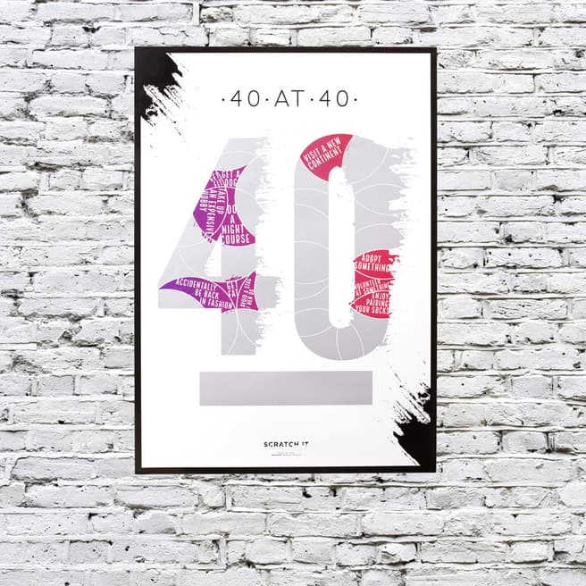 Thumbs Up 40 at 40 Scratch & Reveal Poster