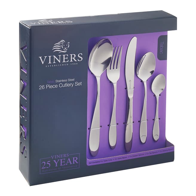 Viners 26 Piece Tabac Stainless Steel Cutlery Set