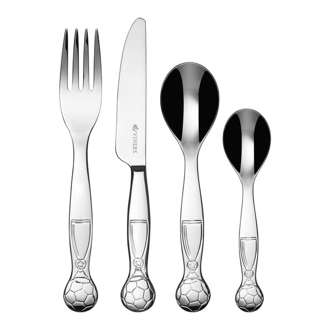 Viners On The Ball 4 Piece Kids Cutlery Set Giftbox