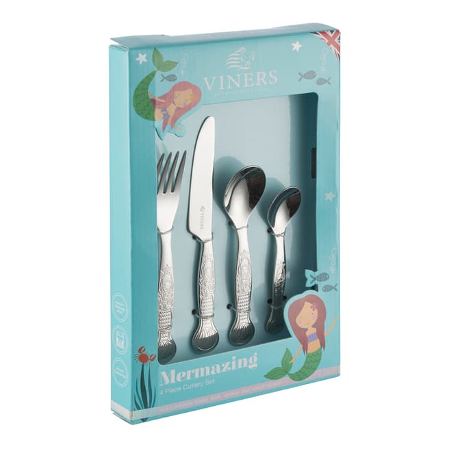 Viners Mermazing 4 Piece Kids Cutlery Set Giftbox