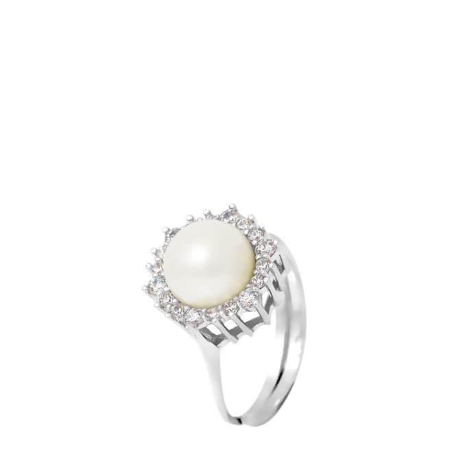 Ateliers Saint Germain White Pearl Solitaire Ring 8-9mm