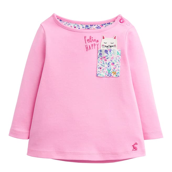 Joules Girls Ava Long Sleeve Applique Top