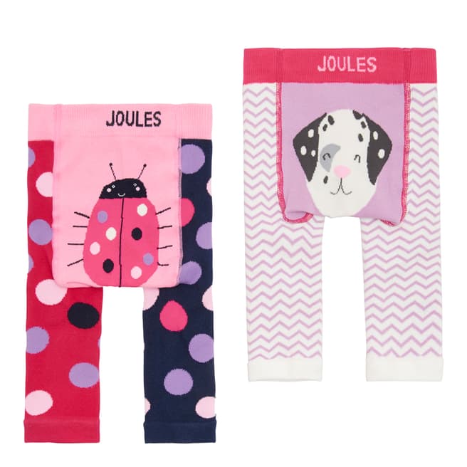 Joules Girls Lively Legs Set of 2 Leggings Dalmatian