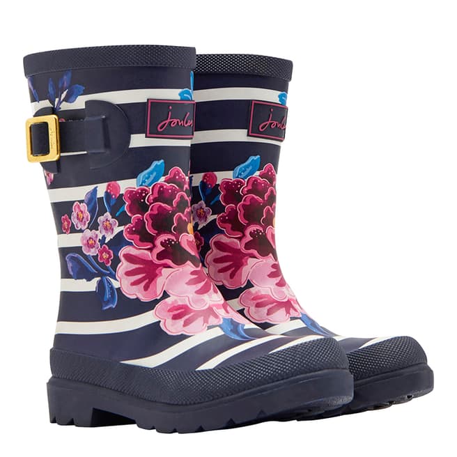Joules Girls Floral Stripe Chinoise Wellies