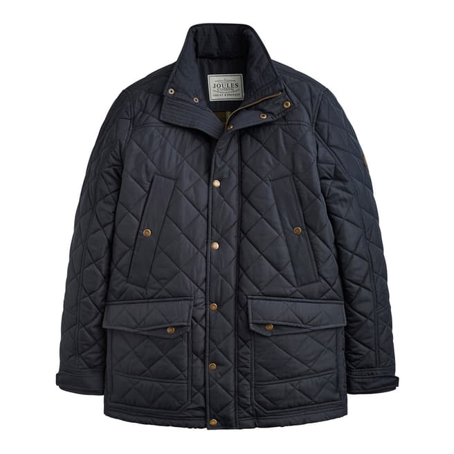 Joules Navy Hawksfield Quilted Jacket