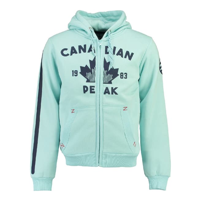 Canadian Peak Boys Turquoise Foyrider Full Zip Hooded Sweater