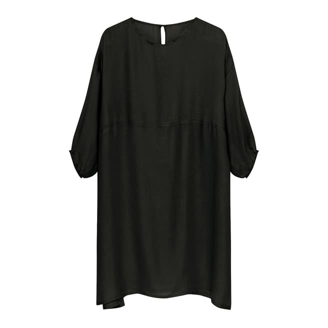 American Vintage Black Wide Neck 3/4 Sleeve Dress