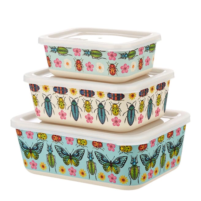 Sass & Belle Set of 3 Butterflies and Beetles Lunch Boxes