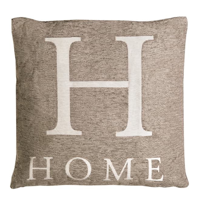 Premier Housewares Natural Words 'Home' Cushion