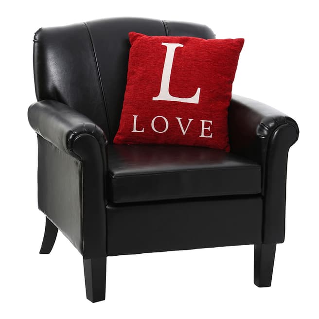 Premier Housewares Red Words 'Love' Cushion