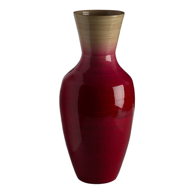 Premier Housewares Red/ Natural Wide Vase