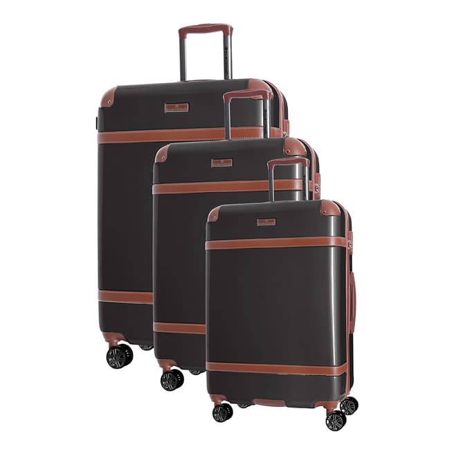 Platinium Grey Venicia Set Of 3 Suitcases