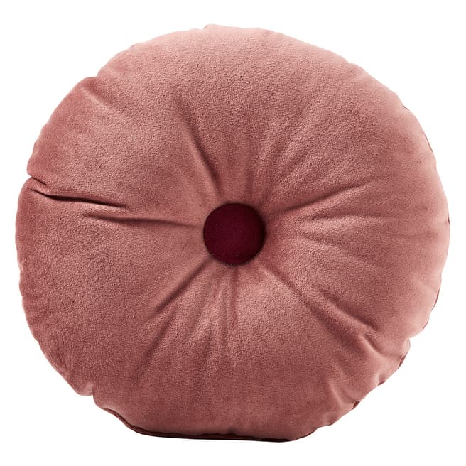 Kids Concept Round Apricot Velvet Cushion