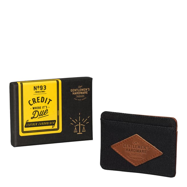 Gentlemen’s Hardware Charcoal Leather Card Holder