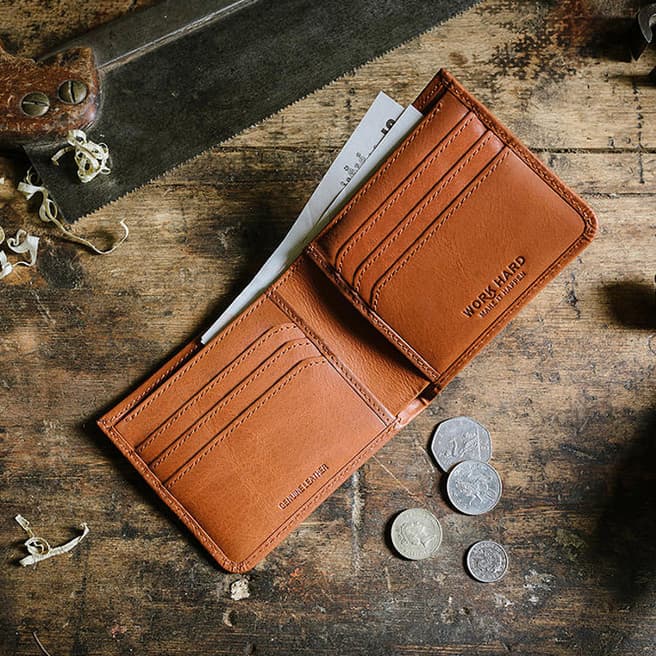 Stanley Tan Bi Fold Leather Wallet 