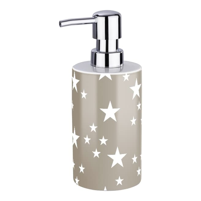 Wenko Stella Ceramic Soap Dispenser, Taupe
