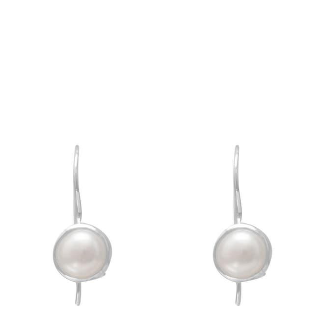 Alexa by Liv Oliver Sterling Silver Pearl Drop Earrings