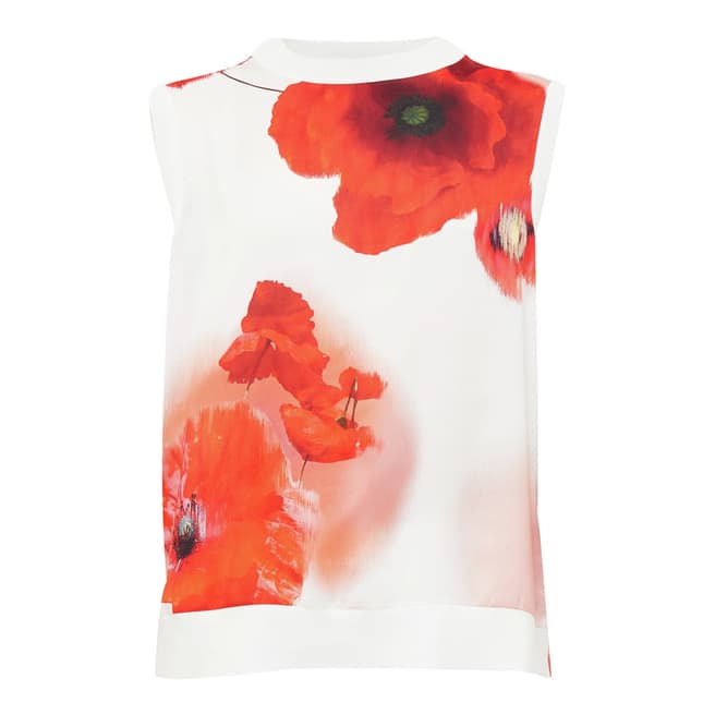 Ted Baker White Maidai Playful Poppy Woven Top